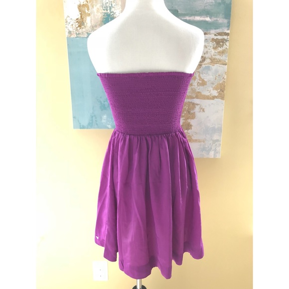 ✨SALE✨ ROXY Strapless Dress • S • Bright Purple - Picture 4 of 7